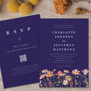 Invitation Mariage Bohème Chic Floral d'Automne