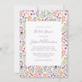 Invitation Mariage Bohème Chic Vélo Floral Script (Devant)