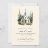 Invitation Mariage bohème de la forêt d'aquarelle enchantée (Devant)