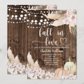 Invitation Mariage Bohème de l'Automne (Devant / Derrière)