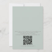 Invitation Mariage Bohème Désert Cactus Élégant Rustique Code (Dos)