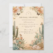 Invitation Mariage Bohème Désertique Cactus (Devant)