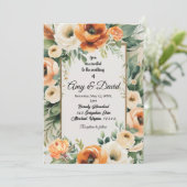 Invitation Mariage bohème élégant (Debout devant)