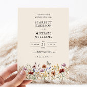 Invitation Mariage Bohème Élégant
