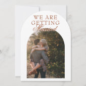 Invitation Mariage Bohème Élégant Orange Brûlé en Terre Cuite (Dos)