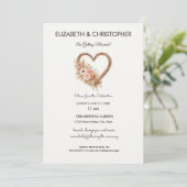 Invitation Mariage Bohème Élégant Simple Terreux (Debout devant)
