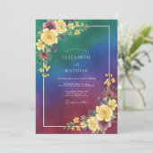 Invitation Mariage Bohème Enchanté de Teal (Debout devant)