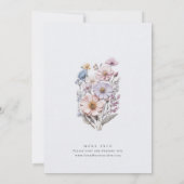 Invitation Mariage Bohème Fleur sauvage de Meadow (Dos)