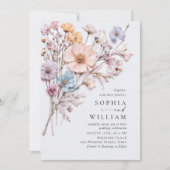 Invitation Mariage Bohème Fleur sauvage de Meadow (Devant)
