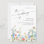 Invitation Mariage Bohème Fleur sauvage de Meadow (Devant)