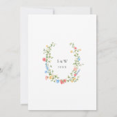 Invitation Mariage Bohème Fleur sauvage de Meadow (Dos)