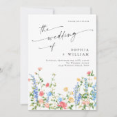 Invitation Mariage Bohème Fleur sauvage de Meadow (Devant)