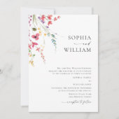 Invitation Mariage Bohème Fleur sauvage de Meadow (Devant)