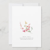 Invitation Mariage Bohème Fleur sauvage de Meadow (Dos)
