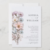 Invitation Mariage Bohème Fleur sauvage de Meadow (Devant)