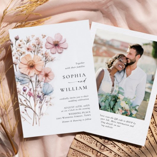 Invitation Mariage Bohème Fleur sauvage de Meadow