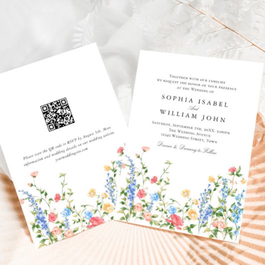 Invitation Mariage Bohème Fleur sauvage de Meadow