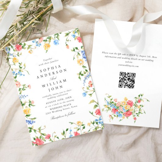 Invitation Mariage Bohème Fleur sauvage de Meadow