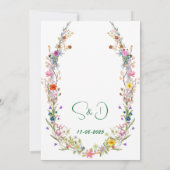 Invitation Mariage Bohème Fleur sauvage de Meadow (Dos)