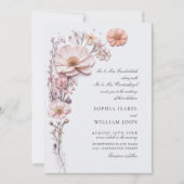 Invitation Mariage Bohème Fleur sauvage de Meadow (Devant)