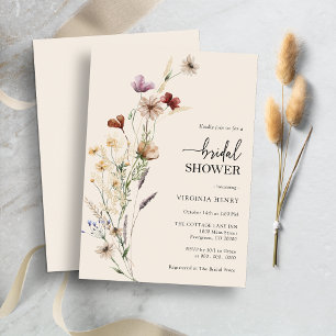 Invitation Mariage Bohème Floral Élégant