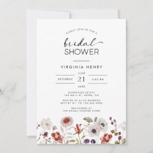 Invitation Mariage Bohème Floral Moderne