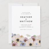 Invitation Mariage Bohème Floral Simple (Devant)