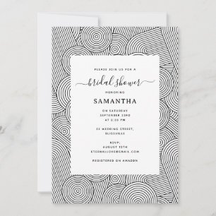 Invitation Mariage Bohème Géométrique de Style Moderne du Mil