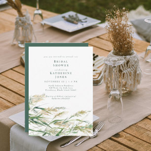 Invitation Mariage Bohème Herbeux Vert