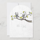 Invitation Mariage Bohème Jaune Illuminant et Gris Ultime (Dos)