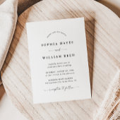 Invitation Mariage Bohème Minimaliste