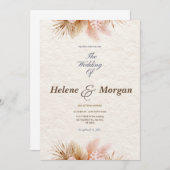 Invitation Mariage Bohème Minimaliste (Devant / Derrière)