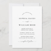Invitation Mariage Bohème Minimaliste (Devant)