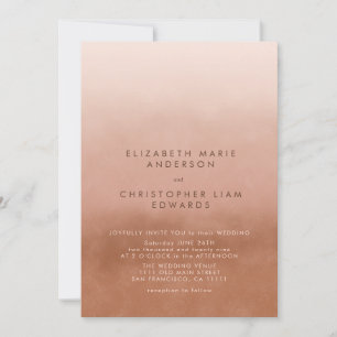 Invitation Mariage Bohème Minimaliste Terracotta Ombre