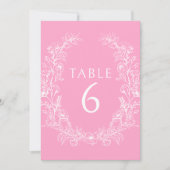 Invitation Mariage bohème moderne blanc rose (Devant)