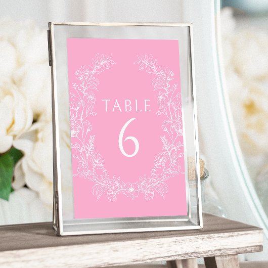 Invitation Mariage bohème moderne blanc rose