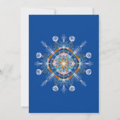 Invitation Mariage Bohème Moderne Mandala Bleu Moutarde Enter (Dos)