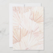 Invitation Mariage bohème Pampas Grass Boho Thème Floral (Dos)