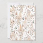 Invitation Mariage Bohème, Réception de Mariage, Fête de Nais (Dos)