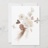 Invitation Mariage Bohème Rustique Beige Shower de Mariée Amo (Dos)