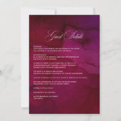 Invitation Mariage Bohème Rustique Fleur Violet Bordo (Dos)