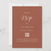 Invitation Mariage Bohème Rustique Floral d'Automne (Dos)