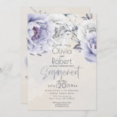 Invitation Mariage | Bohème Rustique Lilas et Pivoine Albâtre (Devant / Derrière)