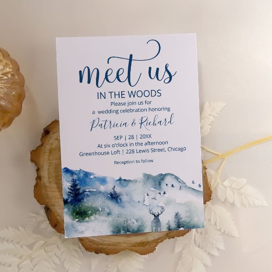 Invitation Mariage Bohème Rustique « Rencontrez-nous dans les