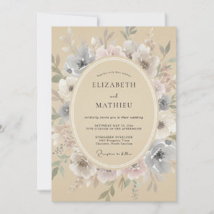 Invitation Mariage Bohème Serein au Champagne