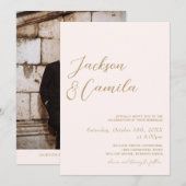 Invitation Mariage Bohème sur la Plage  (Devant / Derrière)