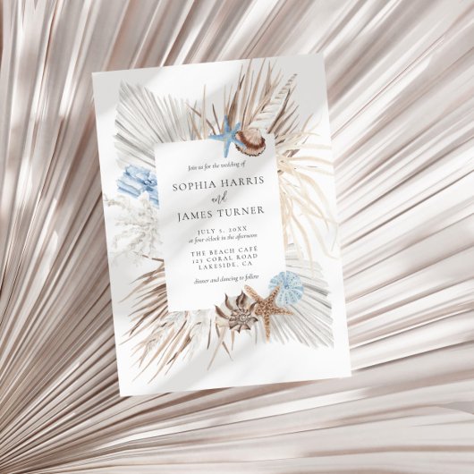 Invitation Mariage Bohème sur la Plage