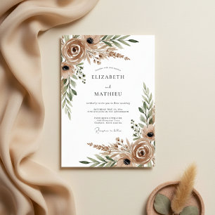 Invitation Mariage Bohème Terracotta