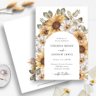Invitation Mariage Bohème Tournesol