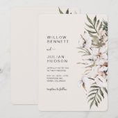 Invitation Mariage Bohème Tropical (Devant / Derrière)
